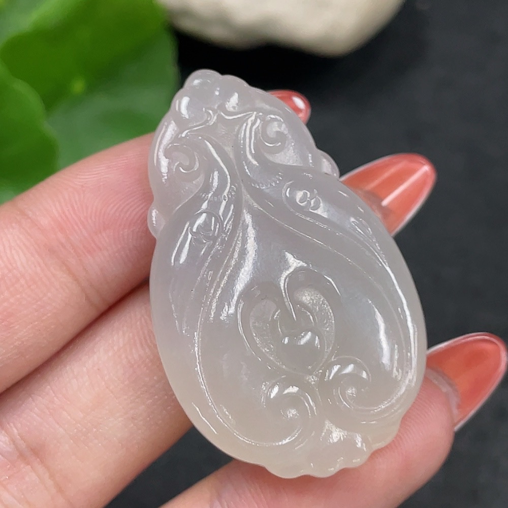 H34979713 Hetian Jade Pendant  Antique Style  Total Weight Approx. 12.1g