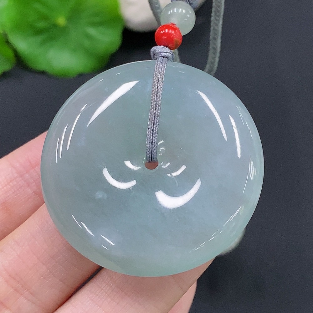 F28241267 Jadeite Peace Pendant Total Weight Approx. 27.2g With Non-Grade A Beads