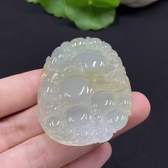 F33927588 Jadeite Pendant Total Weight Approx. 19.69g