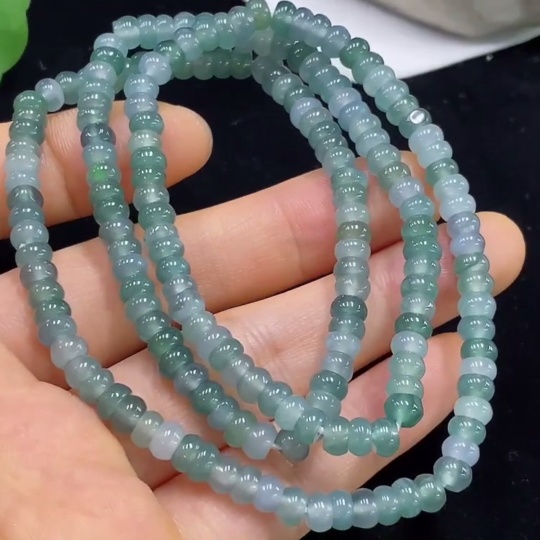 F35135148 Jadeite Bead Necklace Approx. 4.8mm Total Weight About 28.32g