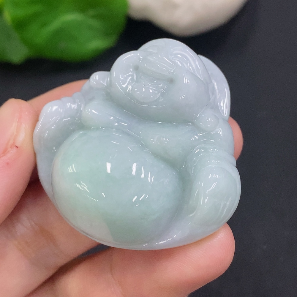 F32775337 Jadeite Buddha Pendant, Total Weight Approximately 33.5g