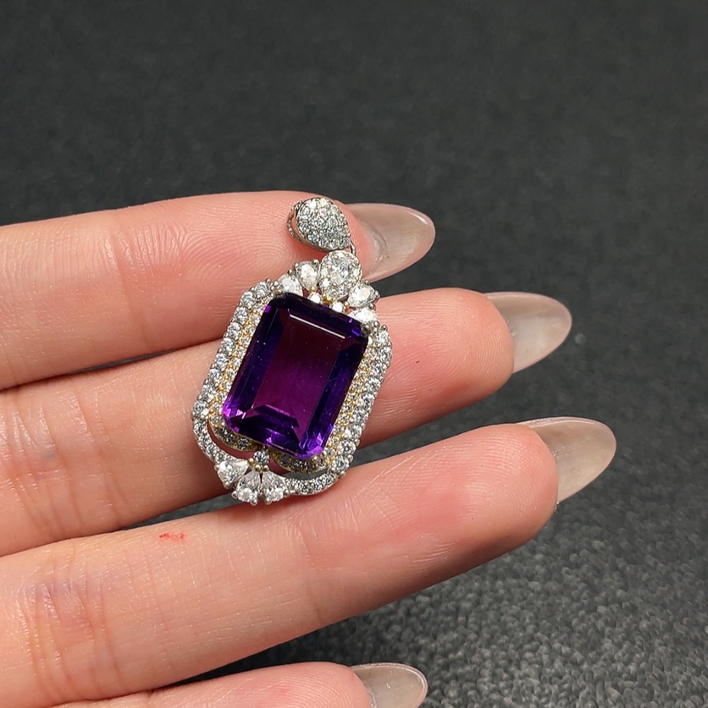 C34041165 Crystal Pendant Non-Gold Total Weight Approx. 4.5g Size 13.6/9.6mm