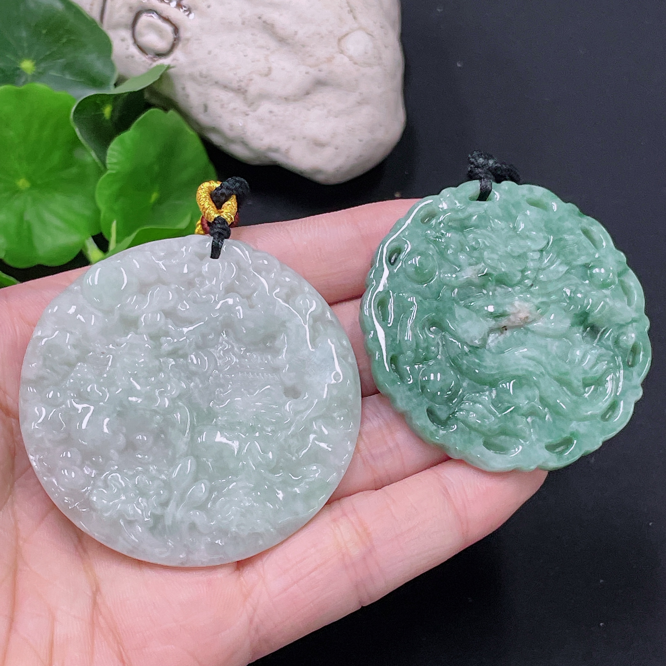 F33893014 Jadeite Pendant Landscape Plaque Antique-style Plaque