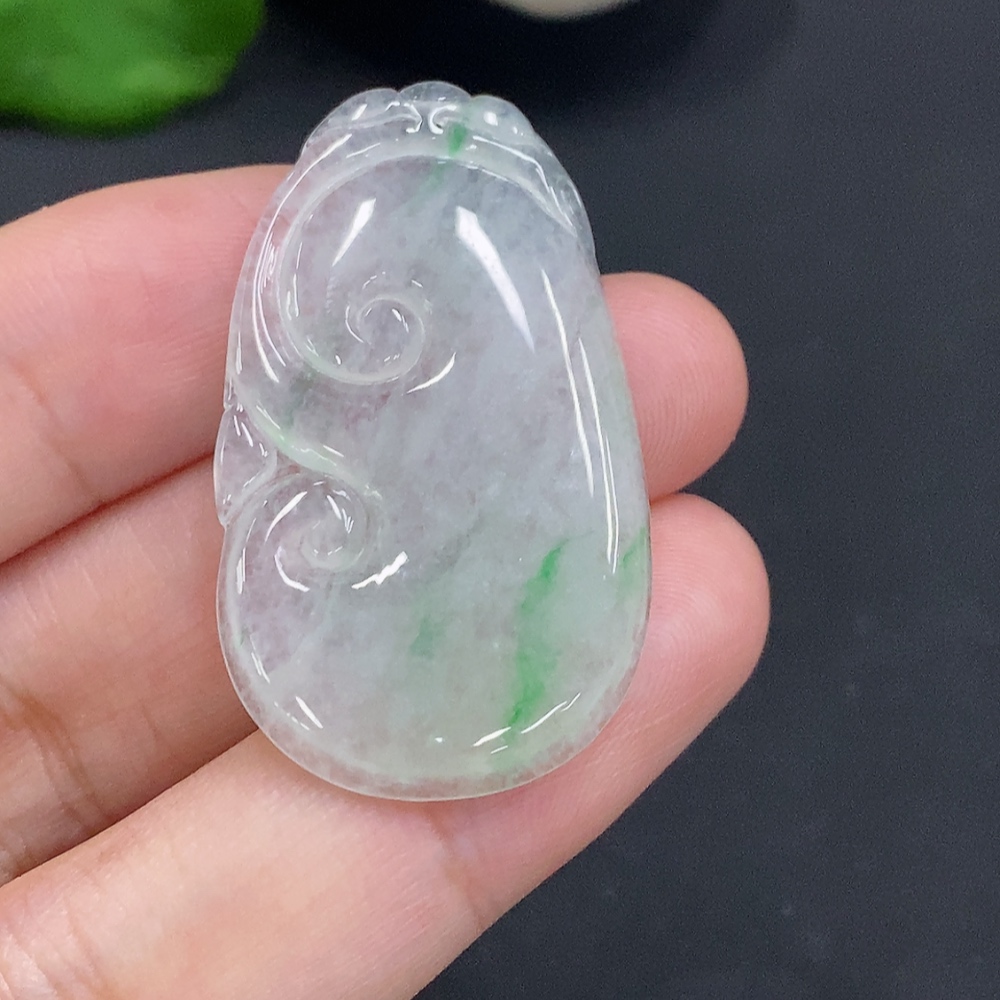 F33857892 Jadeite Ruyi Pendant, Total Weight Approx. 5.7g