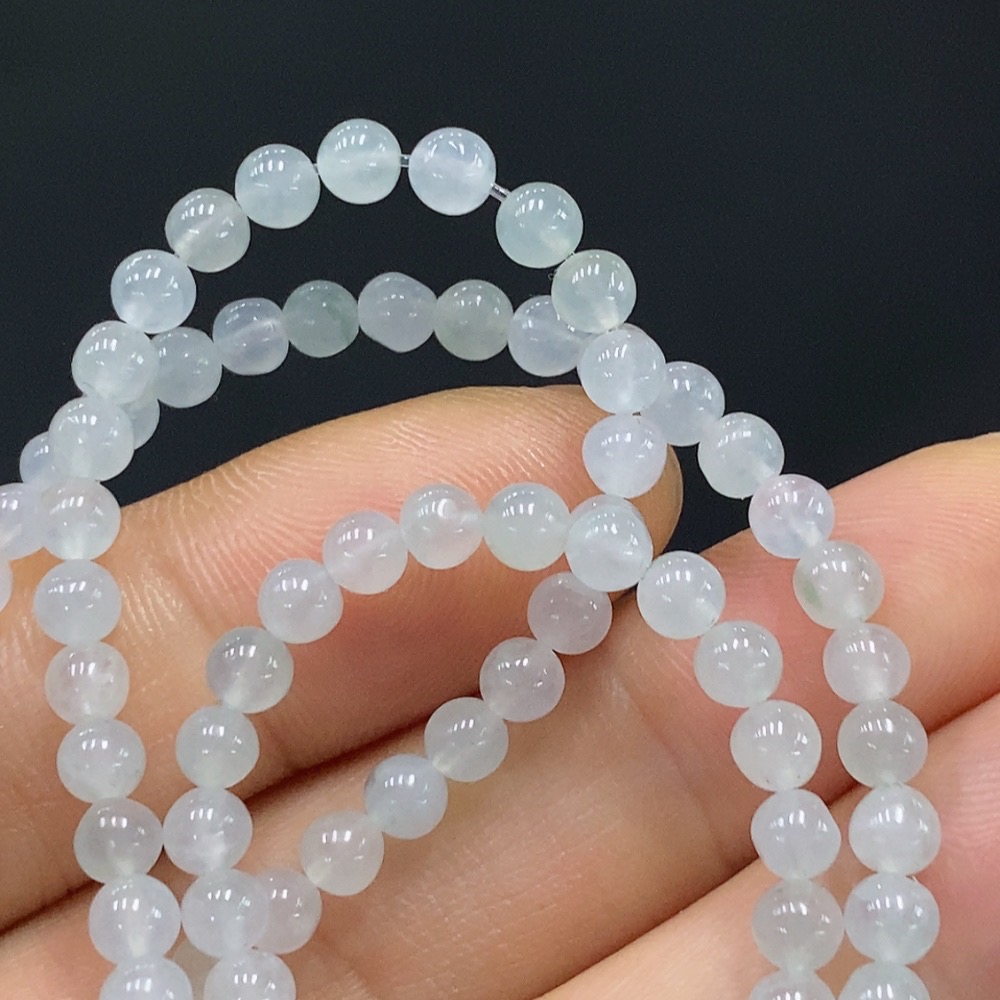 F29361987 Jadeite Bead Necklace Approx. 3.8mm Total Weight Approx. 12.01g Non-Gold