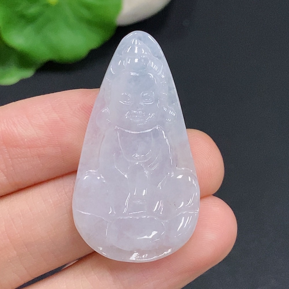 F32724145 Jadeite Guanyin Pendant, Total Weight Approximately 7.2g