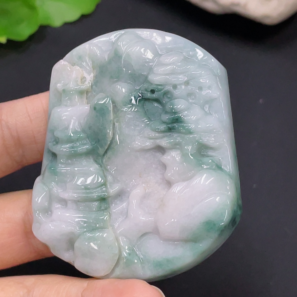 F31674119 Jadeite Pendant Landscape Total Weight Approx. 63.2g