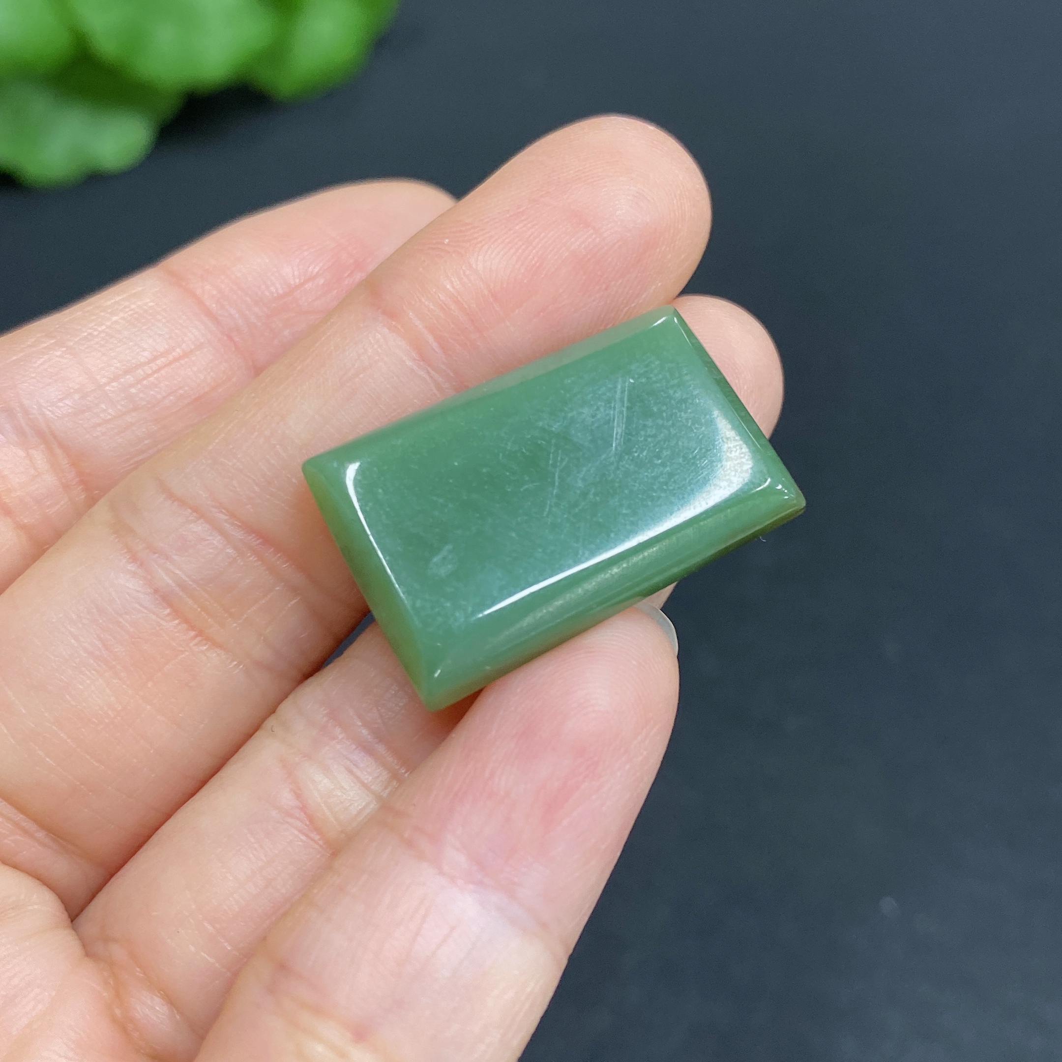 H29329921 Hetian Jade Inlaid Plain Pendant, Total Weight Approx.4.1g