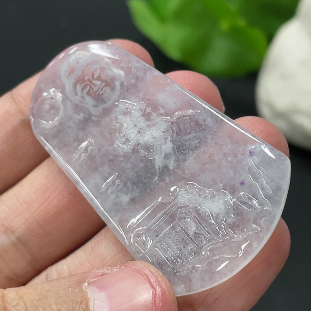 F34019472 Jadeite Buddha Observing the World Pendant Total Weight Approximately 10.5g