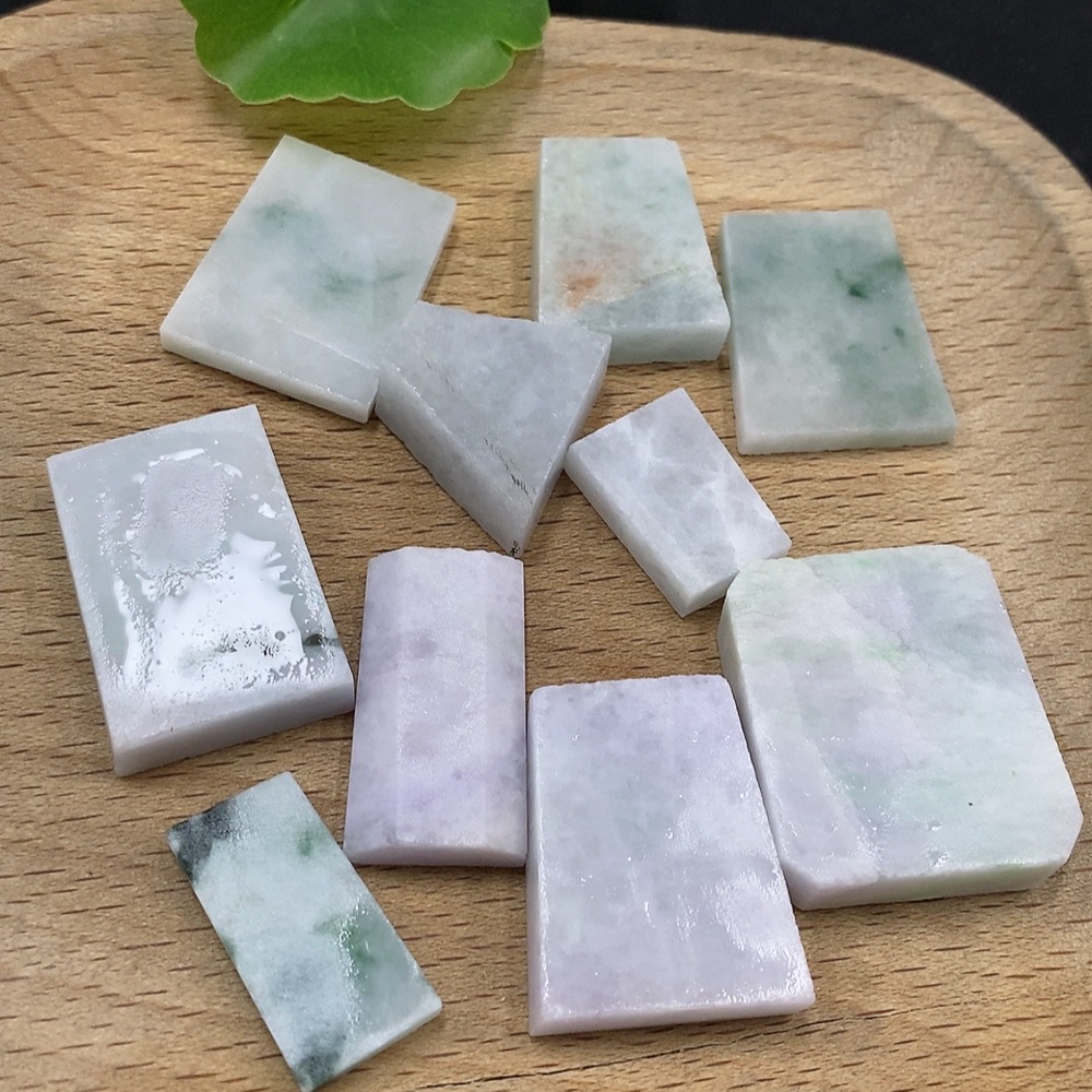 F32786822 Jadeite Plain Pendant Inlay Rough Including Other Mineral Components
