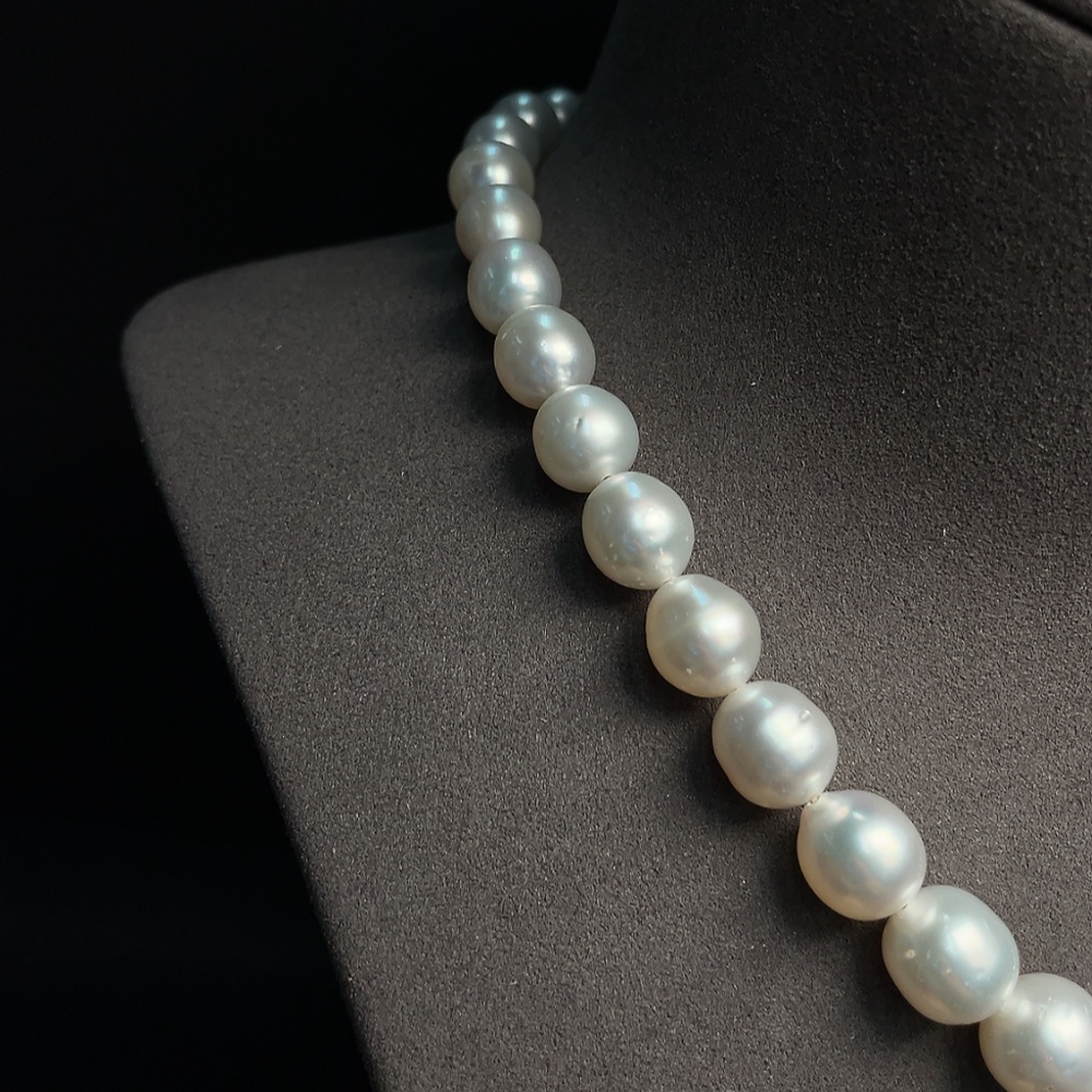 C33872217 Seawater pearl necklace non-gold total weight about 59g size 8.9-10.8mm approx