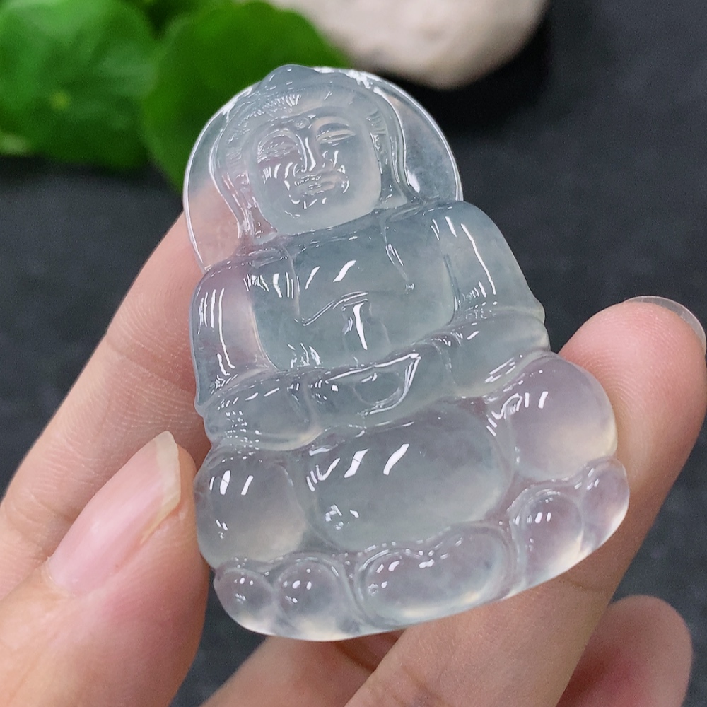 F34954648 Jadeite Pendant Guanyin Total Weight Approx. 15.53g