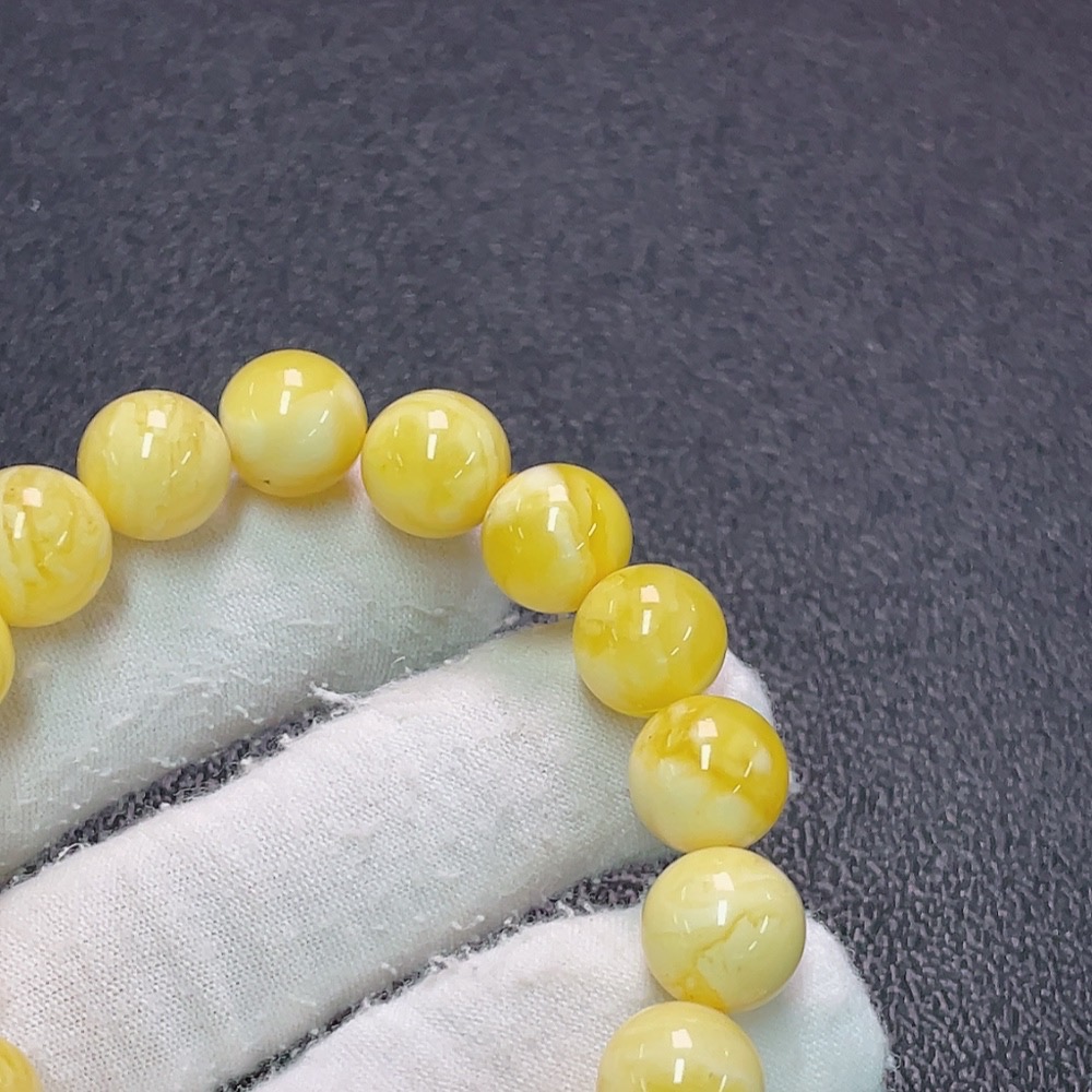 C33923638 Amber Beeswax Bracelet Total Weight Approx.12.78g Size 10.8mm