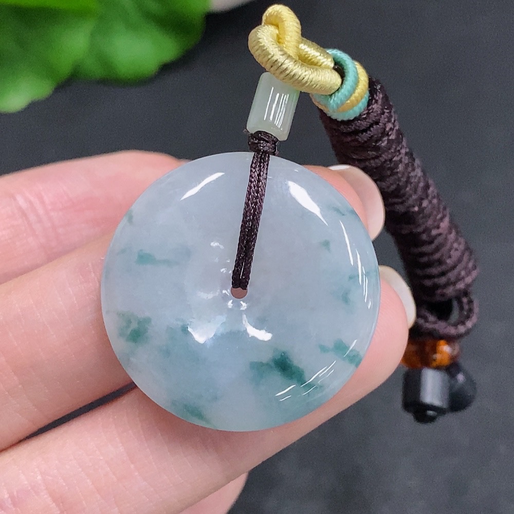 F34035343 Jadeite Safety Pendant Total Weight Approx. 10.4g (Including Rope Weight)