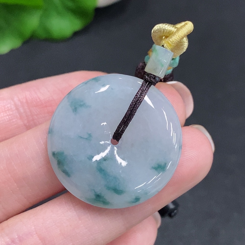 F34035343 Jadeite Safety Pendant Total Weight Approx. 10.4g (Including Rope Weight)