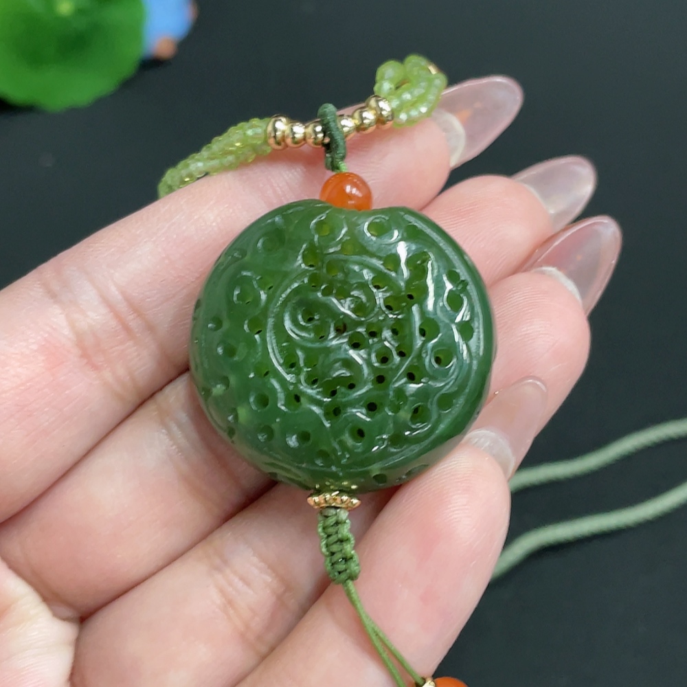 H26001667 Hetian Jade Pendant - Antique Style Piece