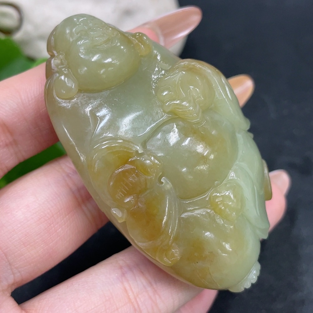 H32705555 Hetian Jade Pendant - Buddha - Total Weight Approx. 75.8g