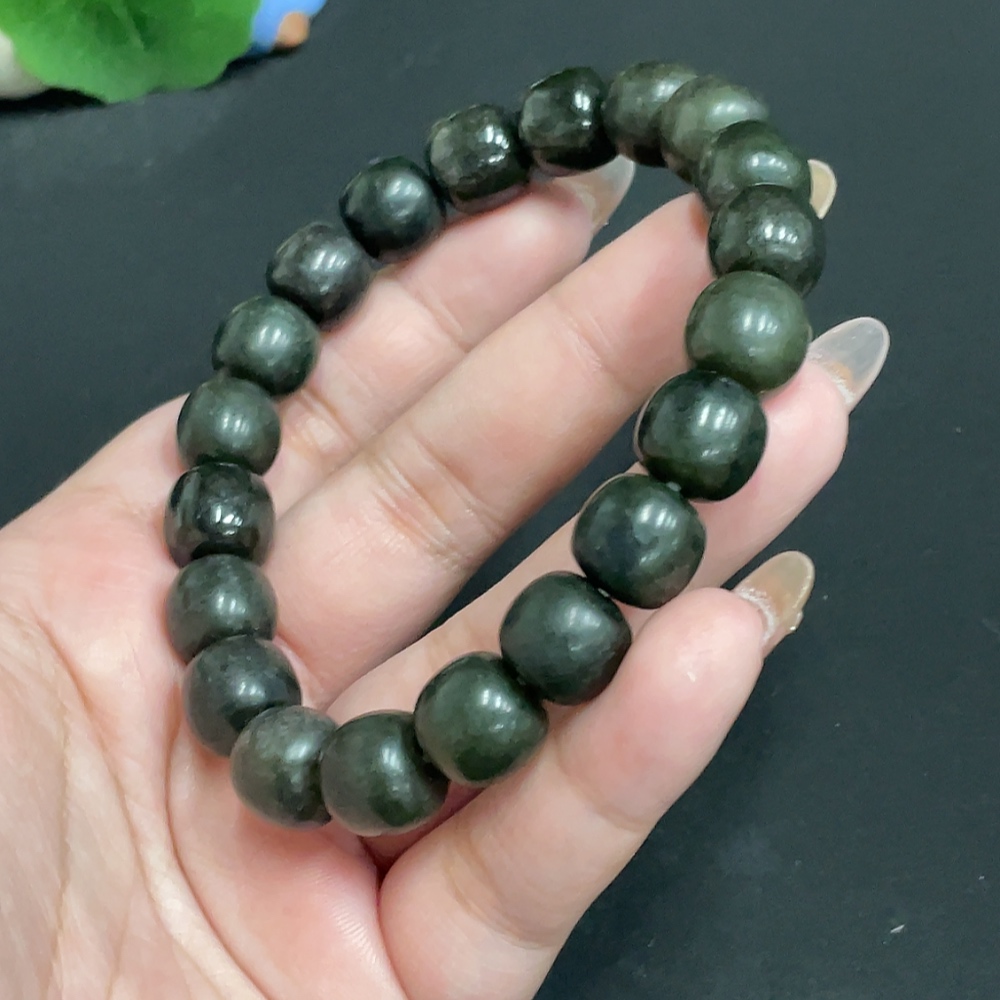 H31659624 Hetian Jade Bead Bracelet, approx. 11.5 mm, total weight approx. 57.2g
