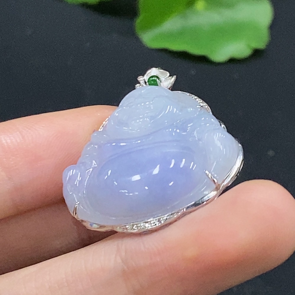 F32819514 JadeiteBuddha Pendant in 18K Gold, Total Weight Approx. 6.07g