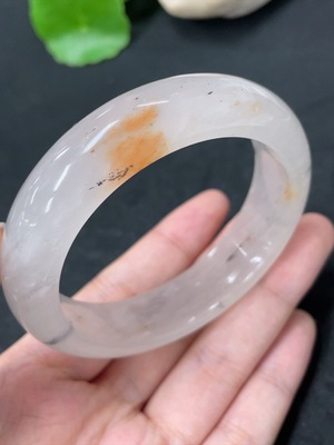 H41945637 非洲翠（独龙玉）正圈手镯  圈口56.6  货品总重约59g