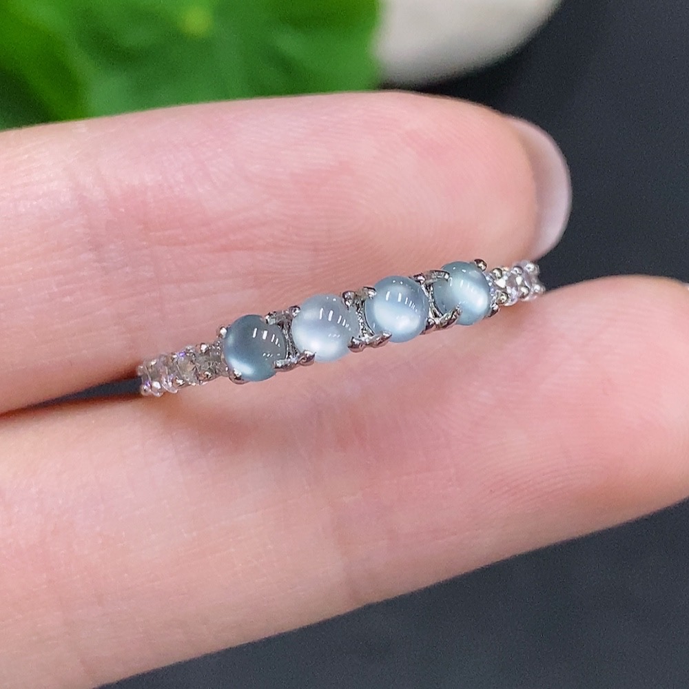 F34962965 Jadeite Inlaid Ring Non-Gold Size 17 Total Weight Approx. 1.8g