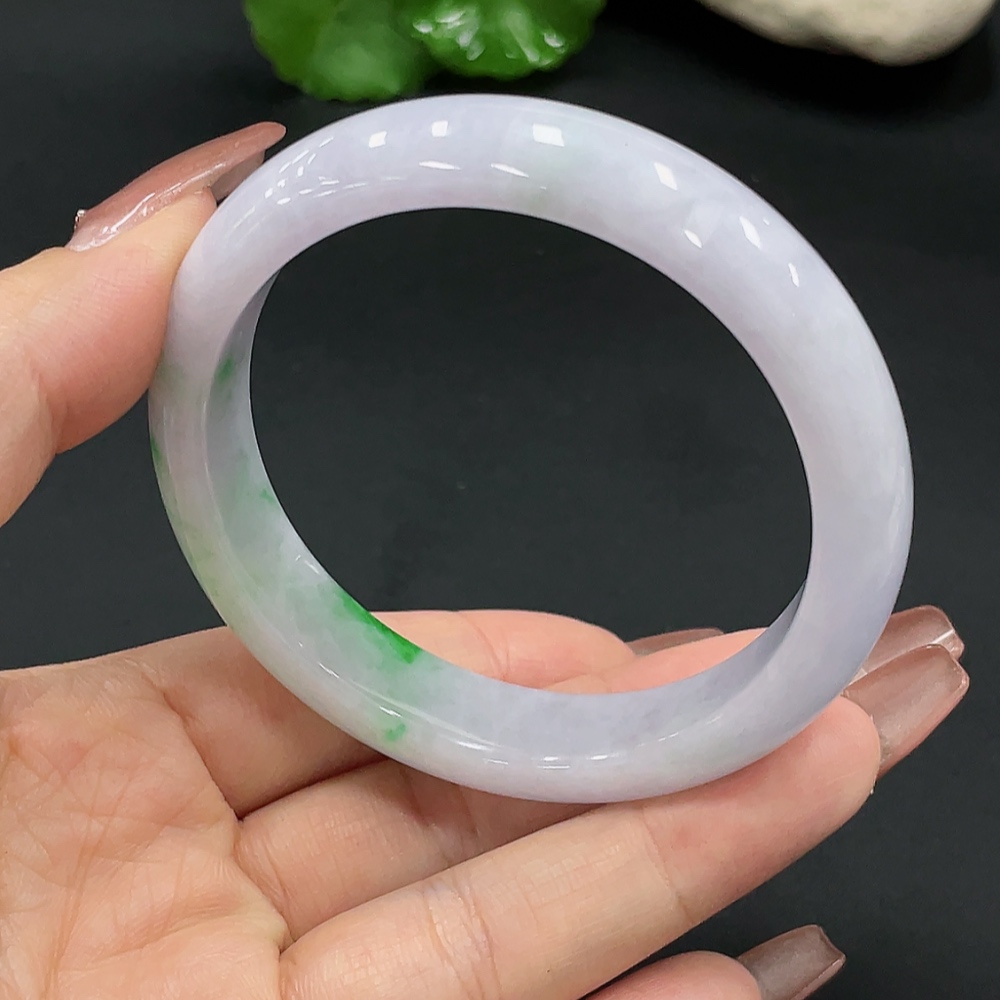 F27149861 Jadeite Round Bangle Total Weight approx. 52.6g Size 56.6