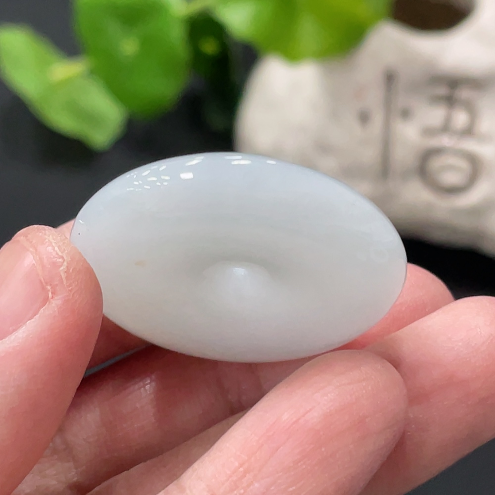 F34076812 Jadeite Safety Button Pendant, Total weight about 14.58g