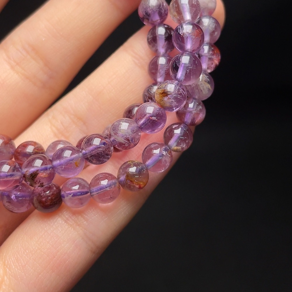 C34048437 Crystal Beaded Necklace (Color Origin Undetermined) with Amber, Non-Gold, Total Weight Approx. 32.2g, Size 6.3mm (Color)