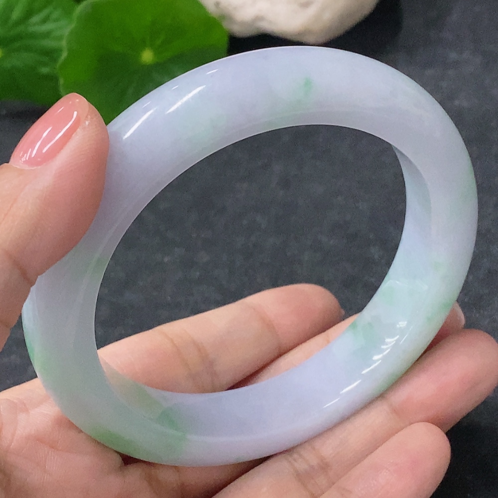 F34977176 Jadeite Round Bangle Size 56.3mm Total Weight Approx.66.18g With Damage/Crack