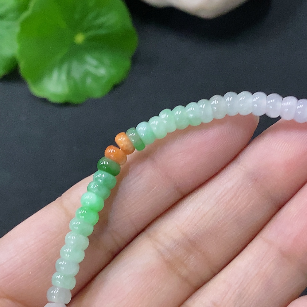 F33848600 JadeiteBracelet approx. 4.4mm, total weight approx. 6.87g, color origin undetermined