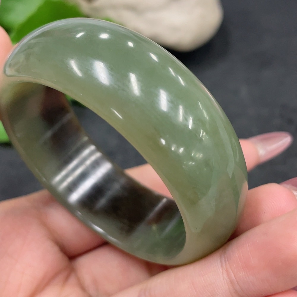 H33840572 Hetian Jade Round Bracelet Size 51.1 Total Weight Approx. 56.1g