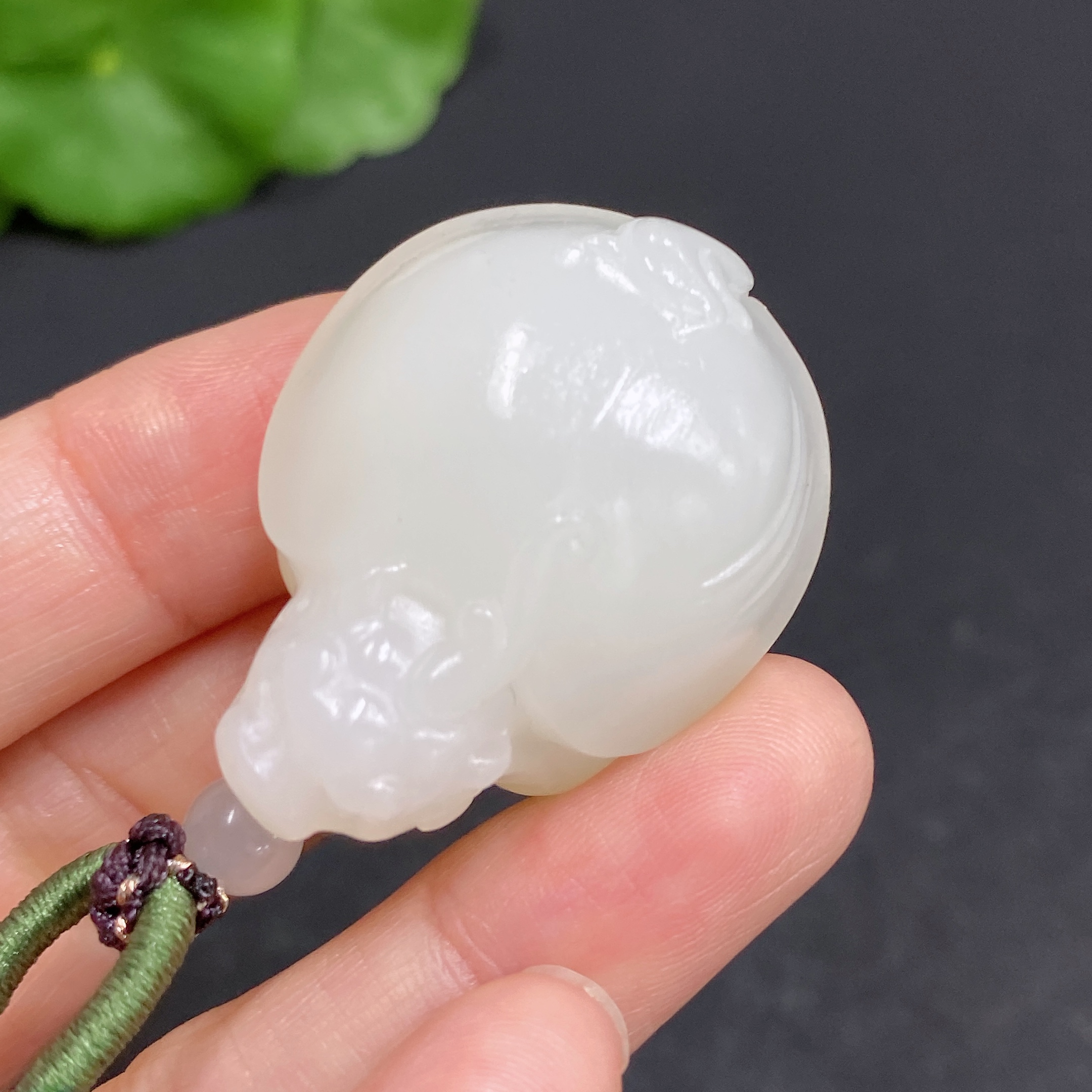 H33903504 Hetian Jade Pendant: Dragon Turtle