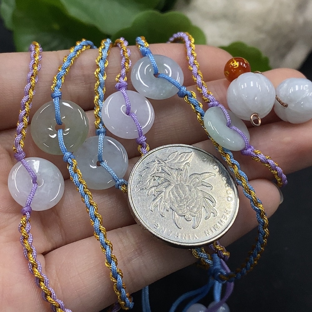 F35133398 Jadeite Bracelet/Round Bead Earrings Non-Gold Setting with Non-A Grade Beads Total Weight Approx. 17.85g