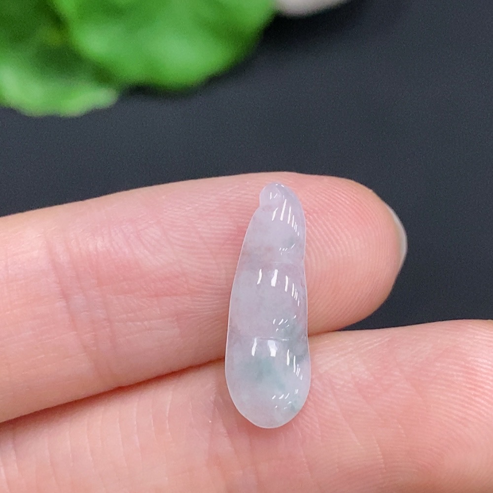 F31687427 Jadeite Lucky Bean Pendant Total Weight Approx. 0.3g