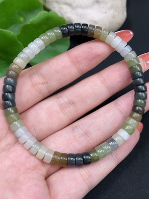 H34017132 Hetian Jade Bracelet Approx.5.8mm Total Weight Approx.14.1g