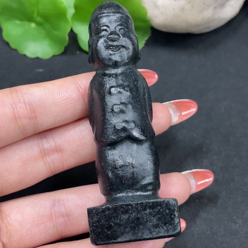 H35084232 Hetian Jade Ornament Shopkeeper Color Origin Undetermined Contains Other Mineral Components Total Weight Approximately 80g