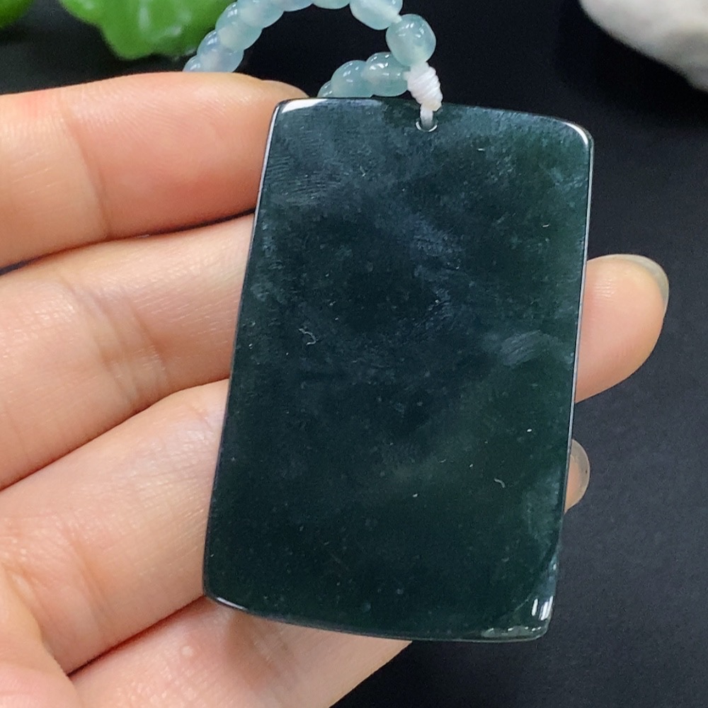 F28234993 Jadeite Guanyin Pendant Total Weight Approx. 39.06g (including chain)