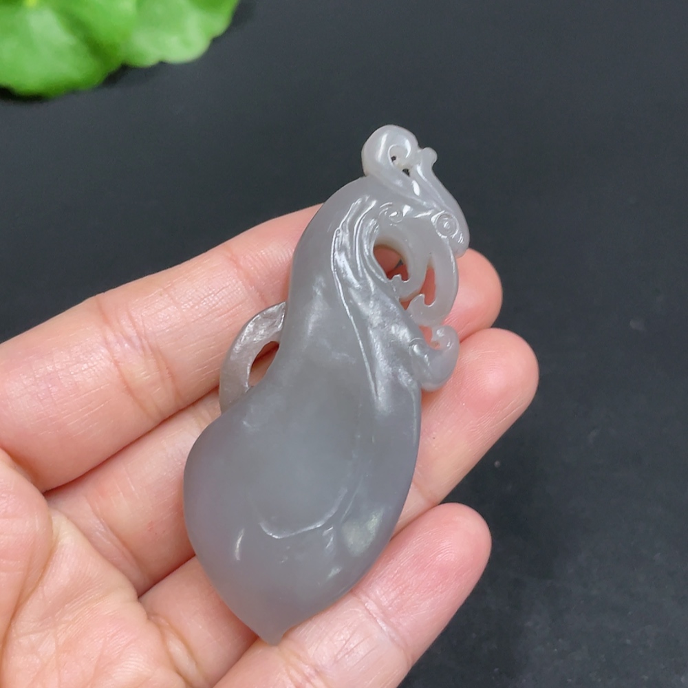 H34052216 Hetian Jade Pendant Phoenix Total Weight Approx. 22.9g