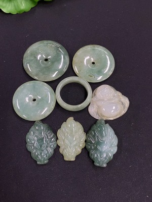 F46553349 翡翠挂件 戒圈 一手走