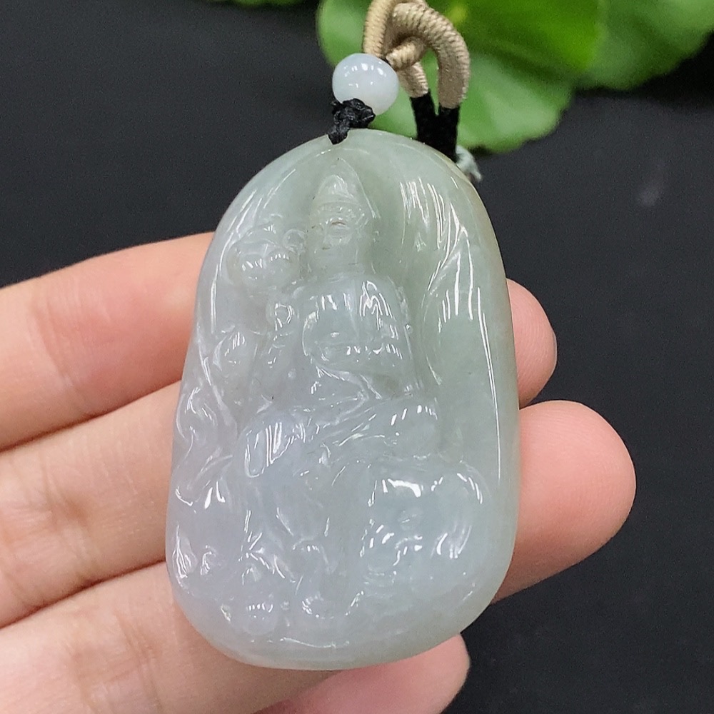 F35091679 Jadeite Samantabhadra Bodhisattva Pendant Total Weight Approx. 20.72g