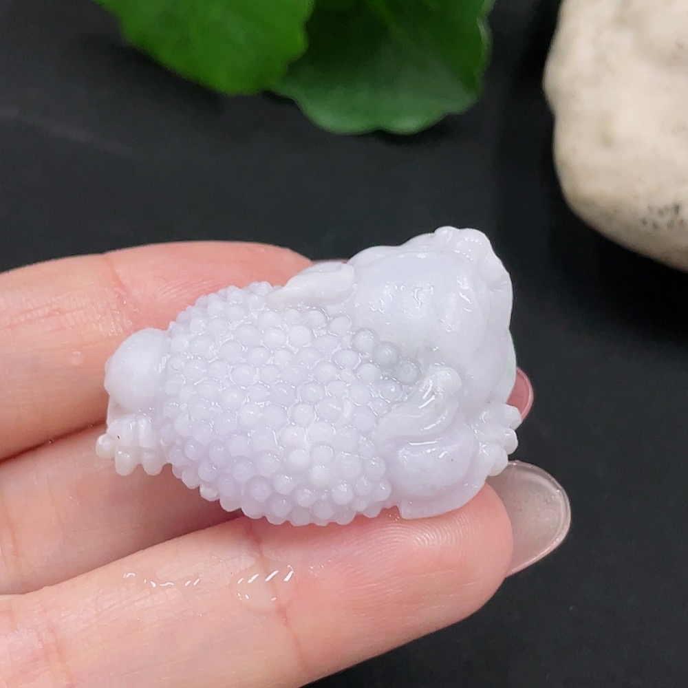 F34982897 Jadeite Unpolished Three-Legged Toad Pendant, Total Weight Approximately 17.6g