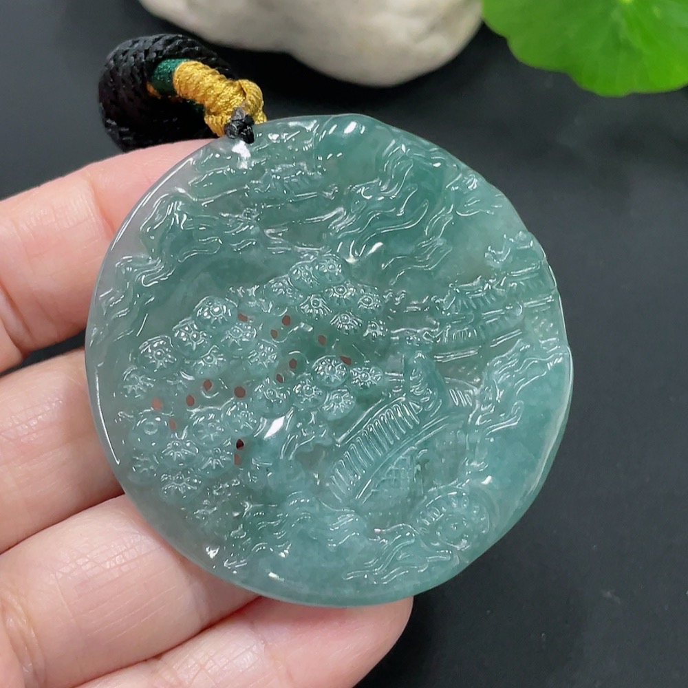 F24836023 JadeitePendant Landscape Plaque Approximately 28g