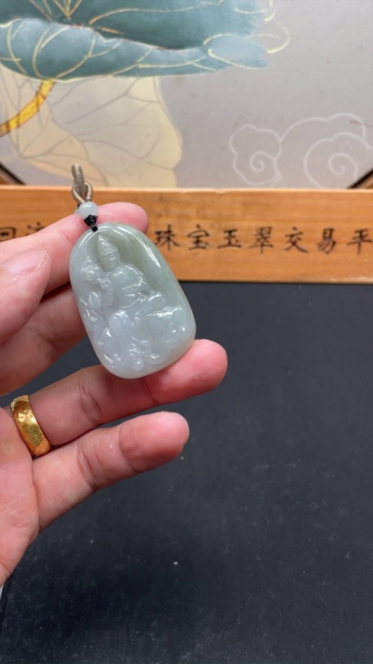 F35091679 Jadeite Samantabhadra Bodhisattva Pendant Total Weight Approx. 20.72g