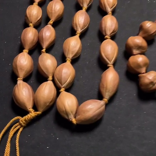 W33842770 Olive pit long bracelet + wrist bracelet, sold as a set