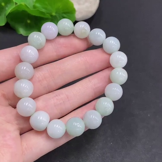 F34060551 Jadeite Bracelet Total Weight About 39.3g Size 10.7mm Approx.