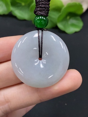 F35091002 Jadeite Safety Buckle Pendant with Non-A Grade Beads, Total Weight Approx. 18.96g