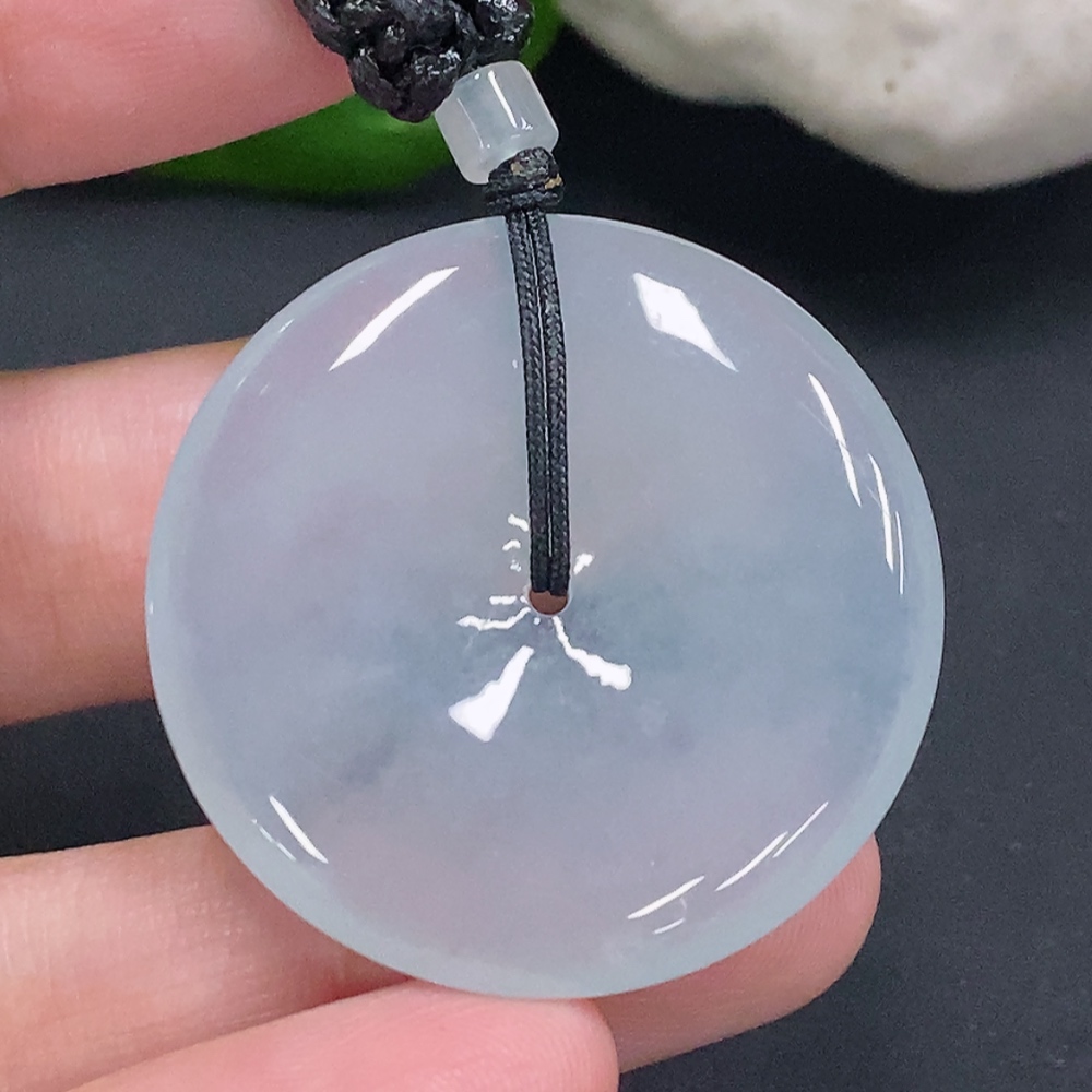 F33932774 Jadeite Peace Knot with Cord, Total Weight Approx. 21.4g