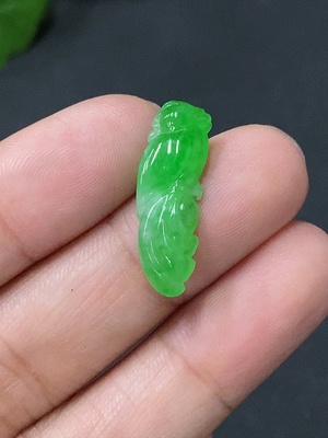 F21312792 Jadeite Inlaid Piece Parrot Total Weight 1.080g