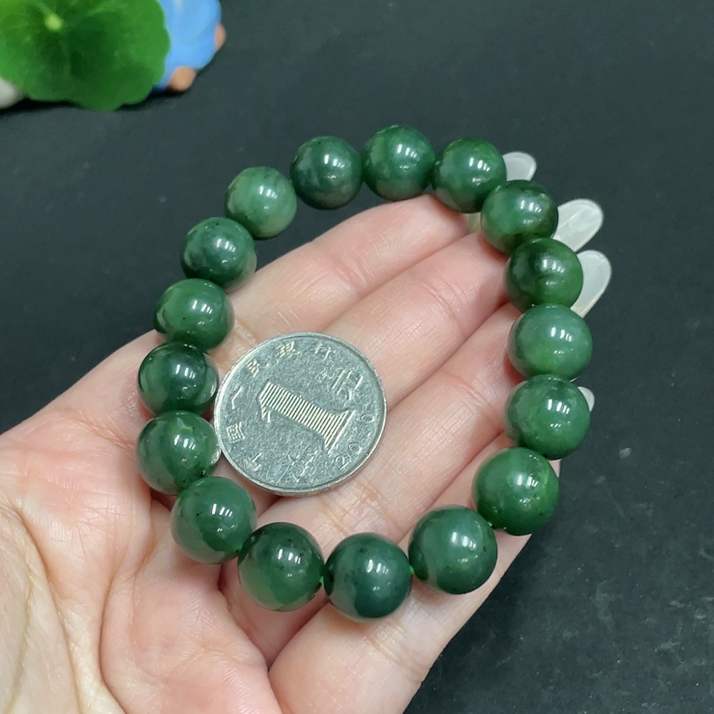 H28273457 Hetian Jade Bracelet, Approx. 11.5 mm, Total Weight Approx. 44.7g