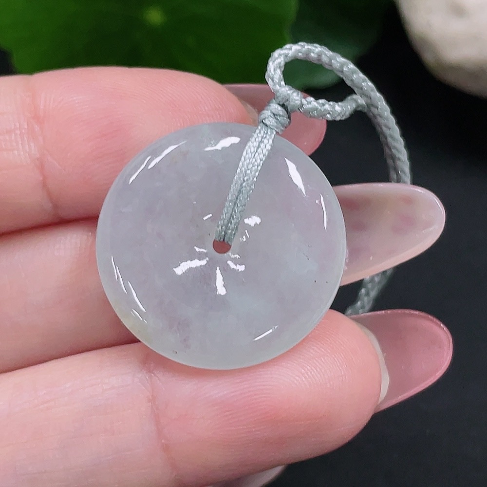 F34033534 Jadeite Peach Blossom Pendant with a Total Weight of Approximately 5.7g